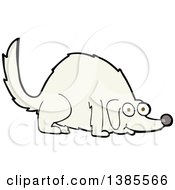 Clipart Of A Cartoon Dog Sniffing Royalty Free Vector Illustration
