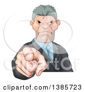 Tough And Angry Caucasian Business Man Pointing Outwards A Boss Pointing At An Employee