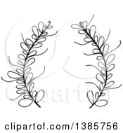 Clipart Of A Black And White Laurel Wreath Royalty Free Vector Illustration by ColorMagic