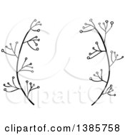 Poster, Art Print Of Black And White Laurel Wreath Of Twigs