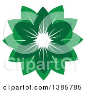 Circle Or Flower Of Green Leaves