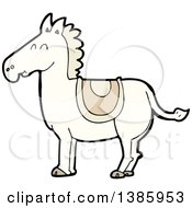 Clipart Of A Cartoon Horse Royalty Free Vector Illustration