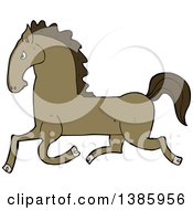 Clipart Of A Cartoon Horse Royalty Free Vector Illustration