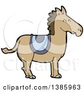 Poster, Art Print Of Cartoon Brown Horse