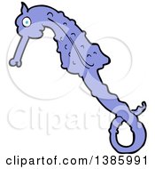 Clipart Of A Seahorse Royalty Free Vector Illustration