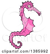 Clipart Of A Seahorse Royalty Free Vector Illustration