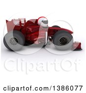 Clipart Of A 3d Driver In A Forumula One Race Car On A White Background Royalty Free Illustration by KJ Pargeter