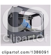 Poster, Art Print Of 3d Printer Creating A Human Heart On A Shaded Background