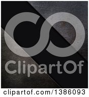 Clipart Of A Strip Of Diagonal Carbon Fiber And Metal Corners Royalty Free Illustration