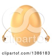 Clipart Of A 3d Egg Character On A White Background Royalty Free Illustration