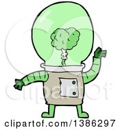 Clipart Of A Cartoon Robot Royalty Free Vector Illustration