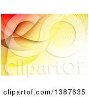 Clipart Of A Gradient Orange And Yellow Wave Background Royalty Free Illustration