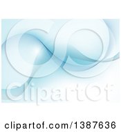 Clipart Of A Blue Wave Background Royalty Free Illustration