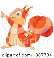 Poster, Art Print Of Cute Happy Squirrel Pointing