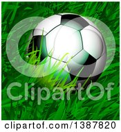 Poster, Art Print Of 3d Soccer Ball In Grass