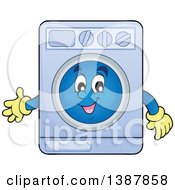 Poster, Art Print Of Cartoon Happy Laundry Washing Machine Character
