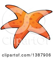 Poster, Art Print Of Spotted Orange Starfish