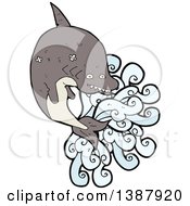 Clipart Of A Shark Royalty Free Vector Illustration by lineartestpilot