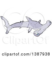 Clipart Of A Hammerhead Shark Royalty Free Vector Illustration by lineartestpilot
