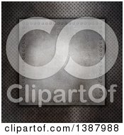 Clipart Of A Metal Plaque Over A Texture Royalty Free Illustration