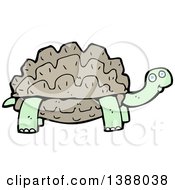 Clipart Of A Cartoon Tortoise Turtle Royalty Free Vector Illustration by lineartestpilot