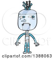 Clipart Of A Cartoon Robot Royalty Free Vector Illustration