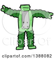 Clipart Of A Cartoon Headless Robot Body Royalty Free Vector Illustration