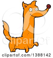 Clipart Of A Cartoon Fox Royalty Free Vector Illustration