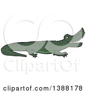 Poster, Art Print Of Green Crocodile Or Alligator