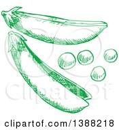 Poster, Art Print Of Sketched Green Peas