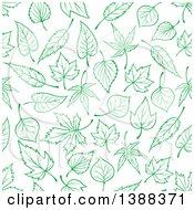 Seamless Background Pattern Of Green Leaves
