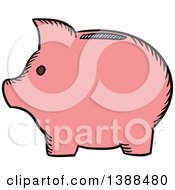 Poster, Art Print Of Sketched Piggy Bank