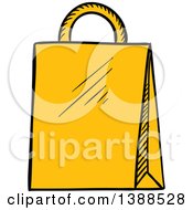 Poster, Art Print Of Sketched Yellow Shopping Bag