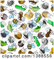 Poster, Art Print Of Seamless Background Pattern Of Insects