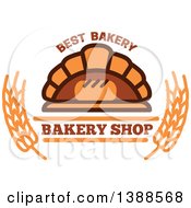 Poster, Art Print Of Bakery Design With Text Wheat And Bread In A Brick Oven