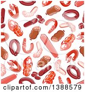 Clipart Of A Seamless Background Pattern Of Meat Royalty Free Vector Illustration by Vector Tradition SM