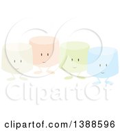 Colorful Marshmallow Characters