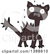 Clipart Of A Cartoon Scared Kitty Cat Royalty Free Vector Illustration by lineartestpilot
