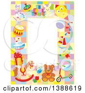 Poster, Art Print Of Vertical Border Frame Of Toys