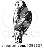 Poster, Art Print Of Black And White Tattoo Styled Eagle