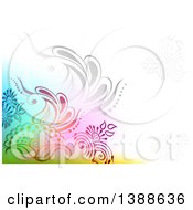 Clipart Of A Floral Background Royalty Free Vector Illustration