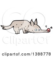 Poster, Art Print Of Cartoon Wolf Sniffing