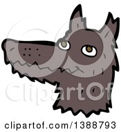 Clipart Of A Cartoon Wolf Royalty Free Vector Illustration
