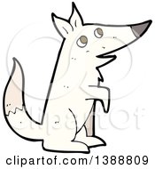 Clipart Of A Cartoon White Wolf Royalty Free Vector Illustration
