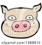 Clipart Of A Cartoon Pig Royalty Free Vector Illustration
