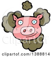 Poster, Art Print Of Cartoon Stinky Pink Pig