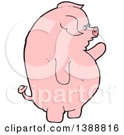 Poster, Art Print Of Cartoon Pink Pig