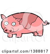 Poster, Art Print Of Cartoon Pink Pig