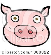 Poster, Art Print Of Cartoon Pink Pig