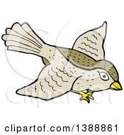 Poster, Art Print Of Cartoon Brown Bird